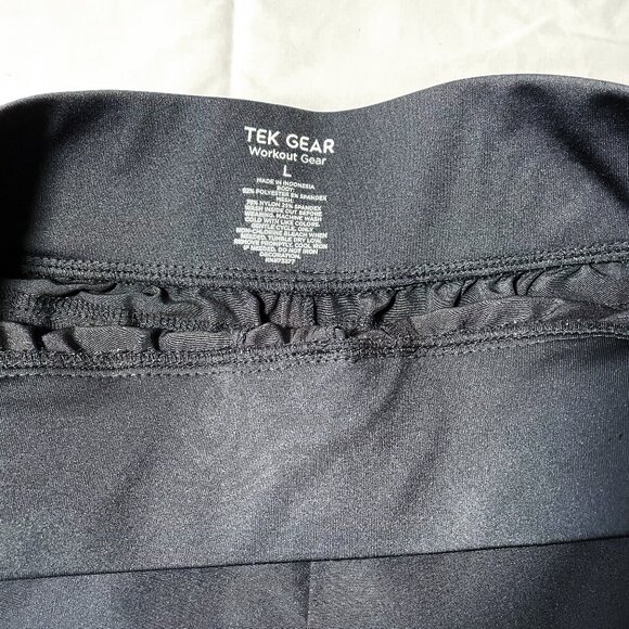 Tek Gear by Kohls Ladies L Multi-Purpose 4” Shorts w Pockets Comfort Waist Black - Picture 3 of 9